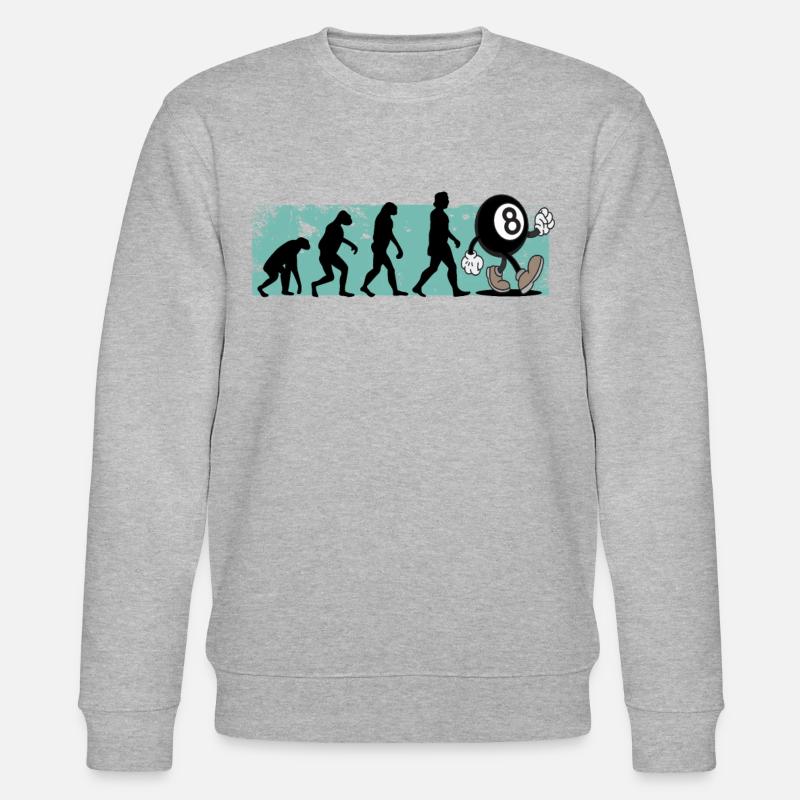 Billiards Evolution Snooker - Stanley/Stella CHANGER Unisex Organic Sweatshirt - heather grey
