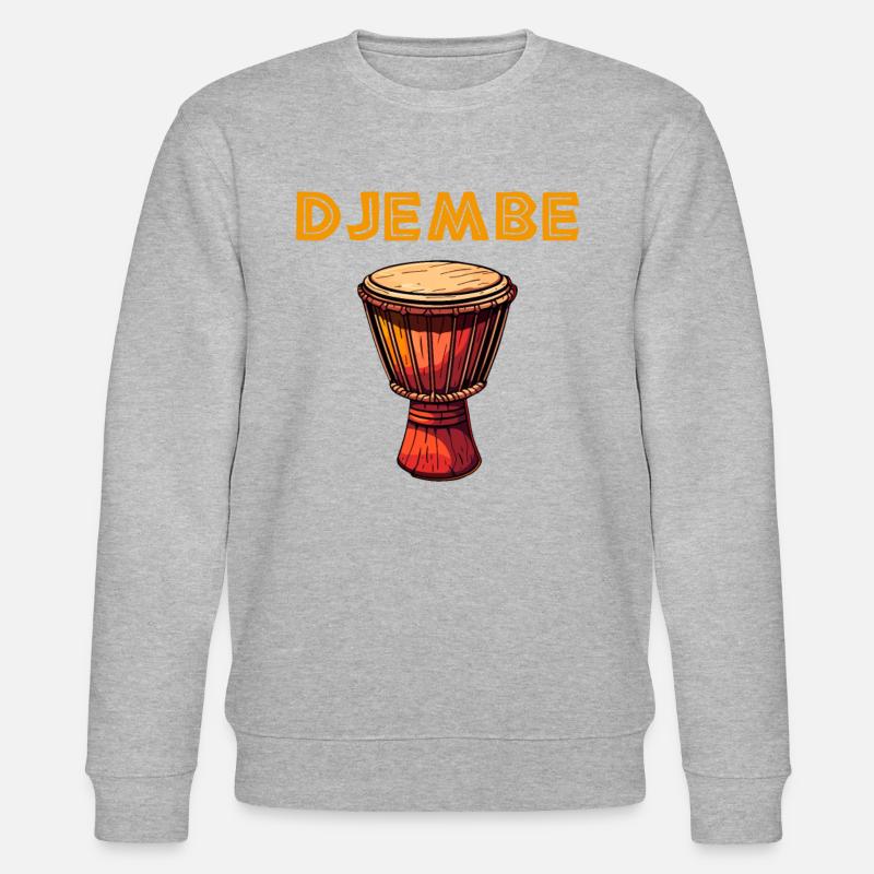djembe african drums - Stanley/Stella Unisex Bio-Sweatshirt CHANGER  - Grau meliert