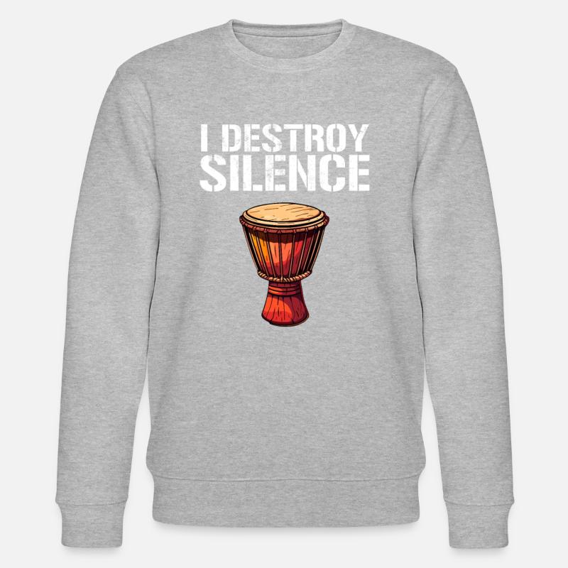 djembe african drums - Stanley/Stella Unisex Bio-Sweatshirt CHANGER  - Grau meliert