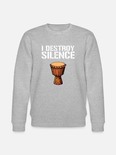 Djembe African Drums - Stanley/Stella CHANGER Unisex Organic Sweatshirt - heather grey