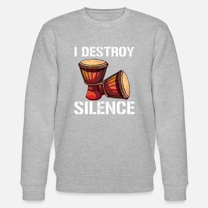 djembe african drums - Stanley/Stella Unisex Bio-Sweatshirt CHANGER - Grau meliert