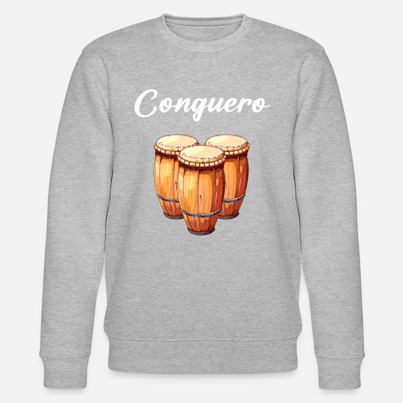 conga instrument drums - Stanley/Stella Unisex Bio-Sweatshirt CHANGER  - Grau meliert