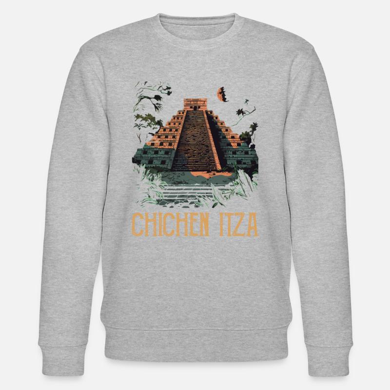 chichen itza mexico - Stanley/Stella Unisex Bio-Sweatshirt CHANGER  - Grau meliert