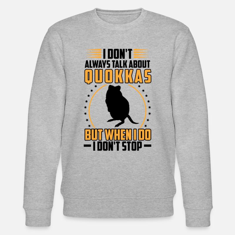 Discours sur Quokka marsupial - Sweat bio CHANGER Stanley/Stella Unisexe - gris chiné