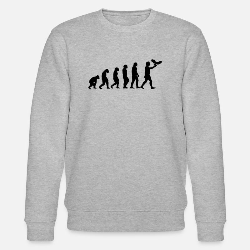 Falkner Evolution Beizjagd Falknerei - Stanley/Stella Unisex Bio-Sweatshirt CHANGER  - Grau meliert