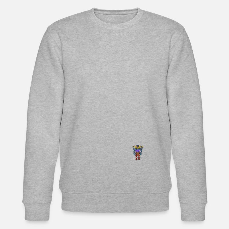 Kachina-Robot - Stanley/Stella Unisex Bio-Sweatshirt CHANGER  - Grau meliert