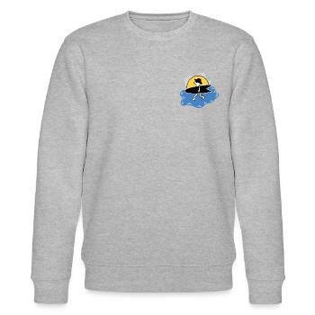 Surfing Illustration - Stanley/Stella Unisex Bio-Sweatshirt CHANGER  - Grau meliert - Vorne - Nik (191cm) & Marisol (170cm)