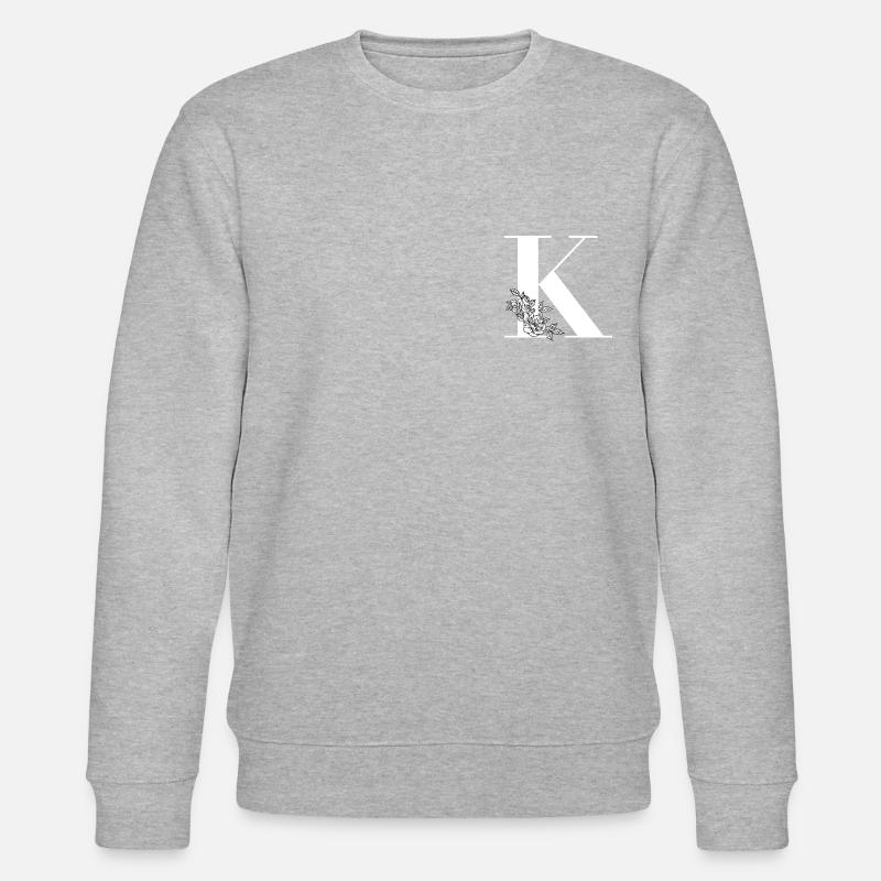 Buchstabe K - Stanley/Stella Unisex Bio-Sweatshirt CHANGER  - Grau meliert