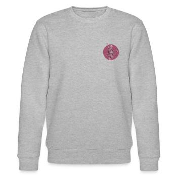 Fitness Skelett rosa - Stanley/Stella Unisex Bio-Sweatshirt CHANGER  - Grau meliert - Vorne - Nik (191cm) & Marisol (170cm)
