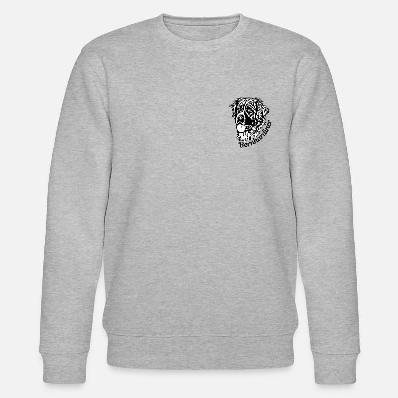 Bernhardiner Kopf - Stanley/Stella Unisex Bio-Sweatshirt CHANGER  - Grau meliert