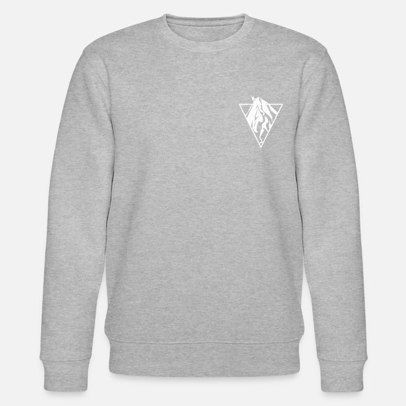 Snowboarder auf einem Berg - Stanley/Stella Unisex Bio-Sweatshirt CHANGER - Grau meliert