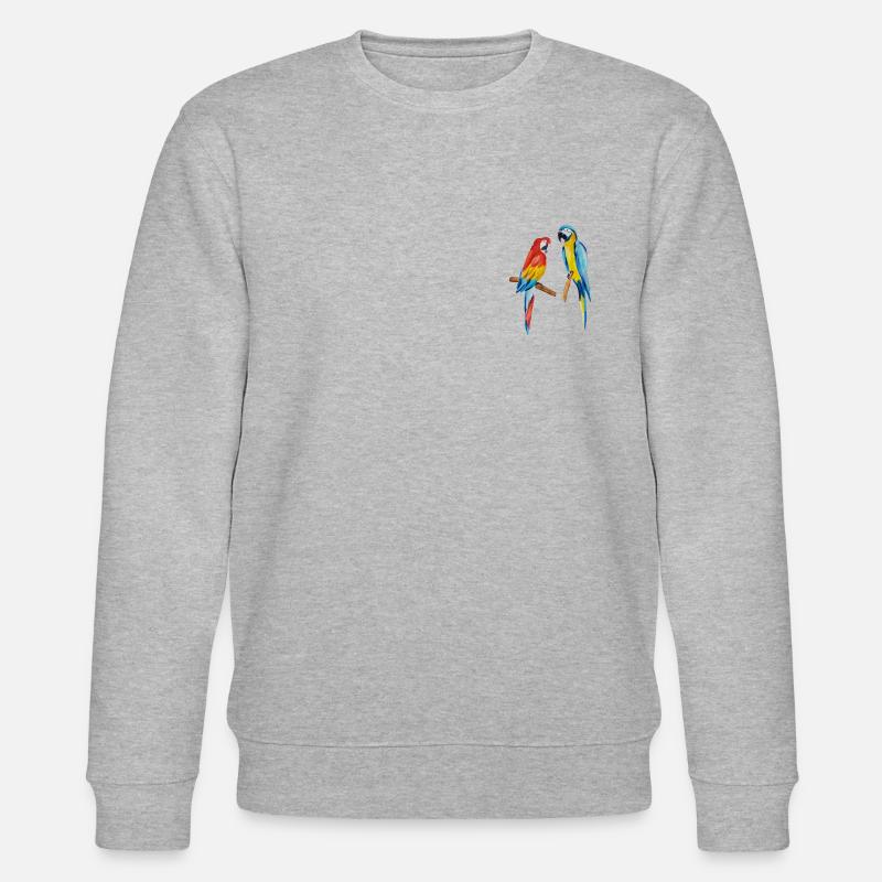 perroquets - Sweat bio CHANGER Stanley/Stella Unisexe - gris chiné