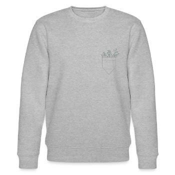 Plants out of pocket - Stanley/Stella CHANGER Unisex Organic Sweatshirt - heather grey - Front - Nik (191cm) & Marisol (170cm)