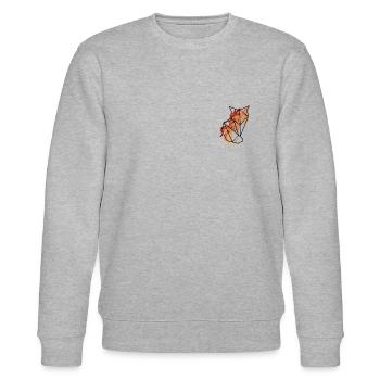 Abstract Fox - Stanley/Stella Unisex Bio-Sweatshirt CHANGER  - Grau meliert - Vorne - Nik (191cm) & Marisol (170cm)