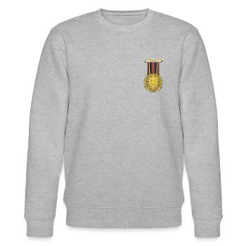 Smile Order / Award / Anniversary / Joy - Stanley/Stella CHANGER Unisex Organic Sweatshirt - heather grey - Front - Nik (191cm) & Marisol (170cm)