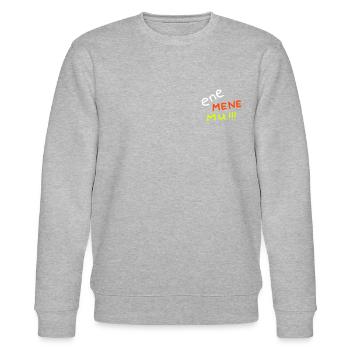 ene mene mu - Stanley/Stella Unisex Bio-Sweatshirt CHANGER  - Grau meliert - Vorne - Nik (191cm) & Marisol (170cm)