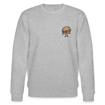 Burger-man - Stanley/Stella Unisex Bio-Sweatshirt CHANGER  - Grau meliert - Vorne - Nik (191cm) & Marisol (170cm)