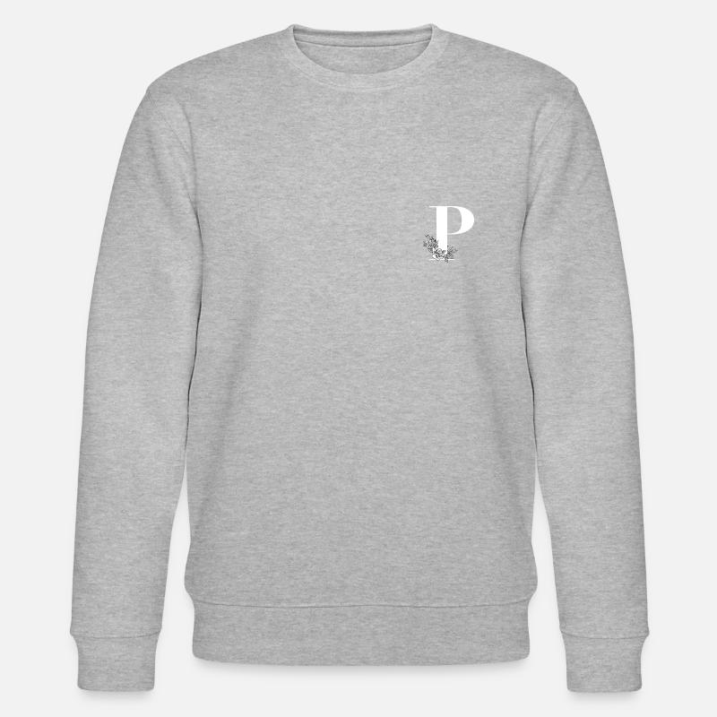 Letter P - Stanley/Stella CHANGER Unisex Organic Sweatshirt - heather grey