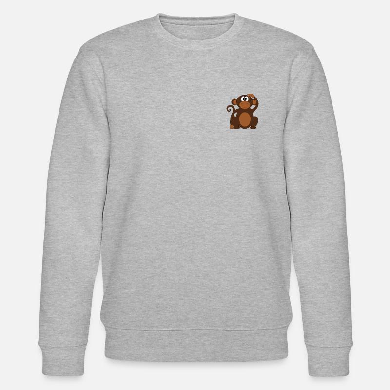 Affe - Stanley/Stella Unisex Bio-Sweatshirt CHANGER  - Grau meliert