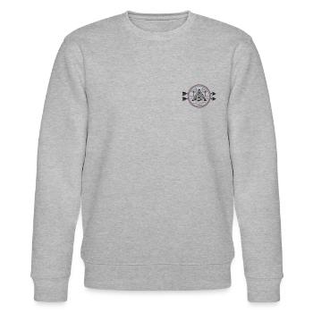 Upstalsboom - symbol of Frisian freedom - Stanley/Stella CHANGER Unisex Organic Sweatshirt - heather grey - Front - Nik (191cm) & Marisol (170cm)