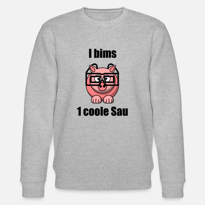 I bims 1 cool sow - Stanley/Stella CHANGER Unisex Organic Sweatshirt - heather grey
