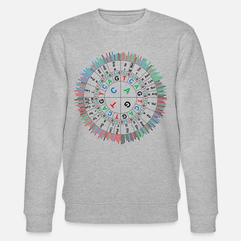Sanger Codon Circle - Stanley/Stella CHANGER Unisex Organic Sweatshirt - heather grey