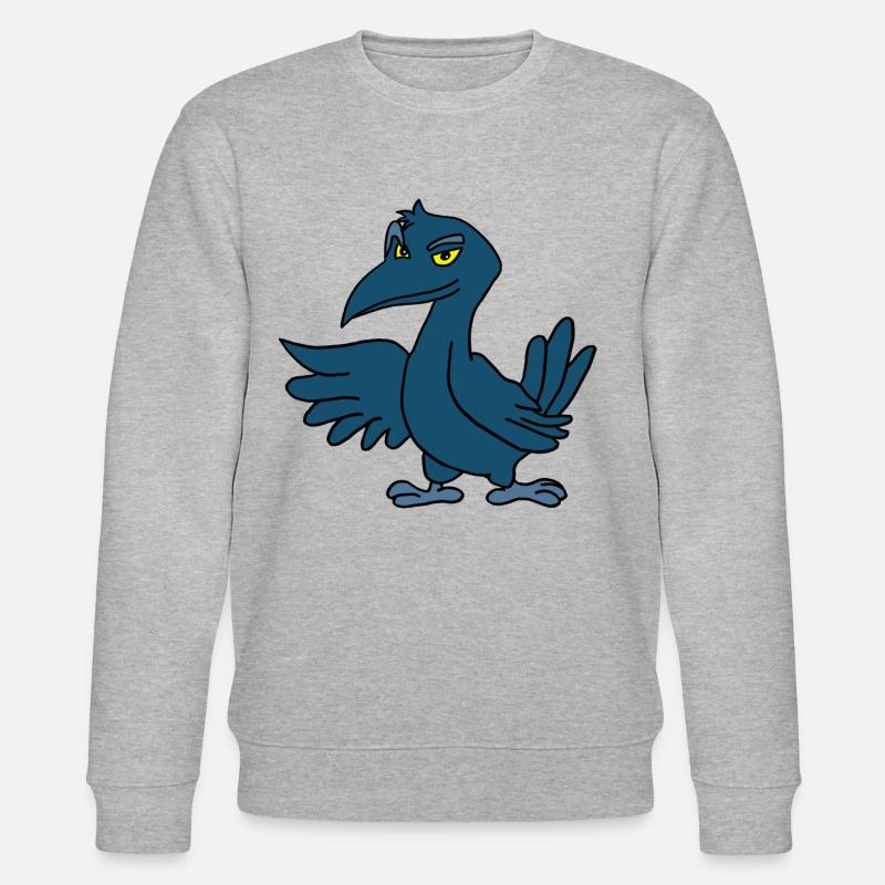 Krähe - Stanley/Stella Unisex Bio-Sweatshirt CHANGER  - Grau meliert