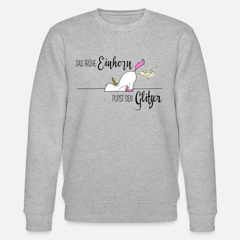 Das frühe Einhorn - Stanley/Stella Unisex Bio-Sweatshirt CHANGER  - Grau meliert