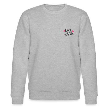 love is in the air - Stanley/Stella CHANGER Unisex Organic Sweatshirt - heather grey - Front - Nik (191cm) & Marisol (170cm)