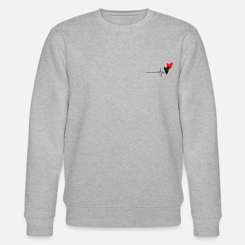 Cœurs - Sweat bio CHANGER Stanley/Stella Unisexe - gris chiné