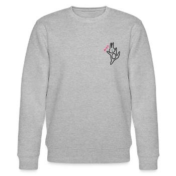 hare - Stanley/Stella CHANGER Unisex Organic Sweatshirt - heather grey - Front - Nik (191cm) & Marisol (170cm)