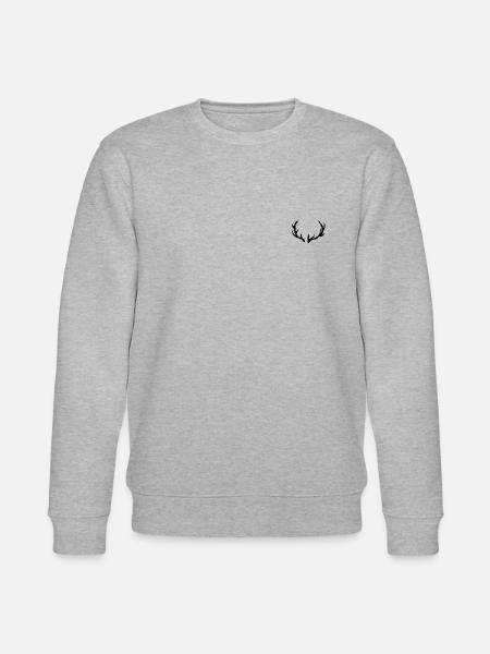 Antlers deer hunting forest - Stanley/Stella CHANGER Unisex Organic Sweatshirt - heather grey