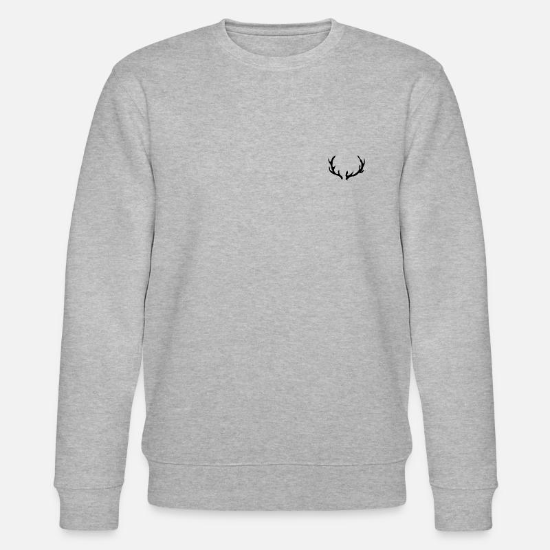 Antlers deer hunting forest - Stanley/Stella CHANGER Unisex Organic Sweatshirt - heather grey