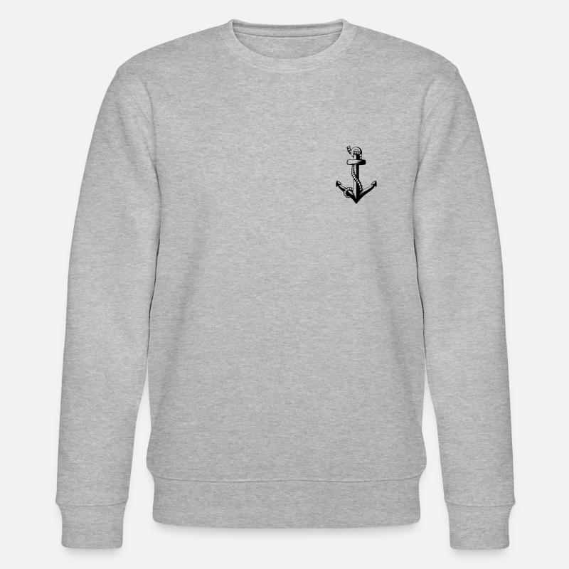 Anker mit Seil - Stanley/Stella Unisex Bio-Sweatshirt CHANGER  - Grau meliert
