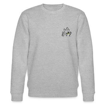 Bad cat - Stanley/Stella Unisex Bio-Sweatshirt CHANGER  - Grau meliert - Vorne - Nik (191cm) & Marisol (170cm)