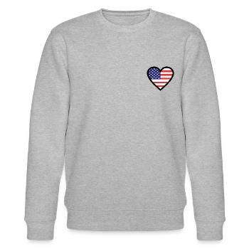 Amerika - Stanley/Stella Unisex Bio-Sweatshirt CHANGER  - Grau meliert - Vorne - Nik (191cm) & Marisol (170cm)