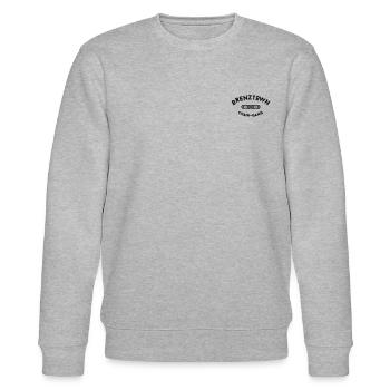 Brenztown-Chain-Gang Sticker transparent - Stanley/Stella Unisex Bio-Sweatshirt CHANGER  - Grau meliert - Vorne - Nik (191cm) & Marisol (170cm)