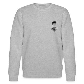 zwei Gesicht - Stanley/Stella Unisex Bio-Sweatshirt CHANGER  - Grau meliert - Vorne - Nik (191cm) & Marisol (170cm)