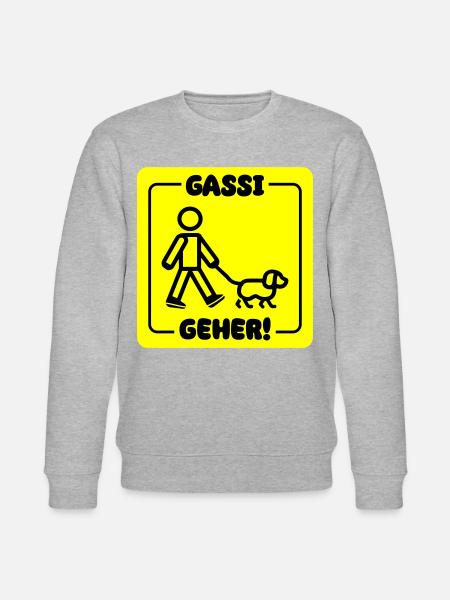 Dog walking dog - Stanley/Stella CHANGER Unisex Organic Sweatshirt - heather grey