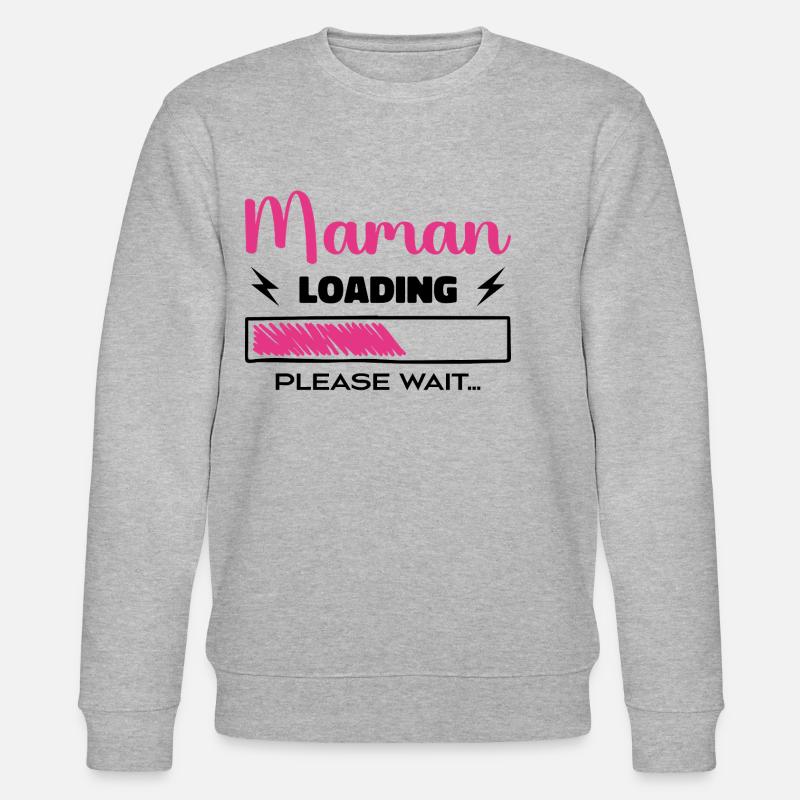 Mama lÀdt Bitte warten... - Stanley/Stella Unisex Bio-Sweatshirt CHANGER - Grau meliert