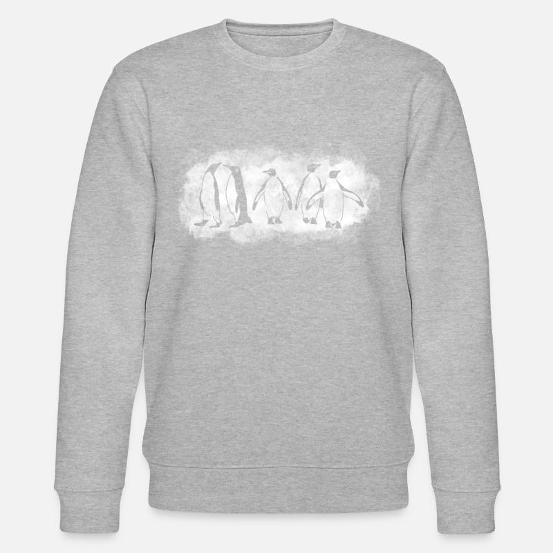 Pinguine im Eis - Stanley/Stella Unisex Bio-Sweatshirt CHANGER  - Grau meliert