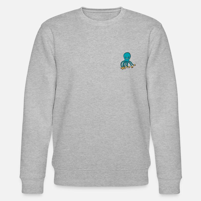 Rollschuh Krake 2 - Stanley/Stella Unisex Bio-Sweatshirt CHANGER  - Grau meliert