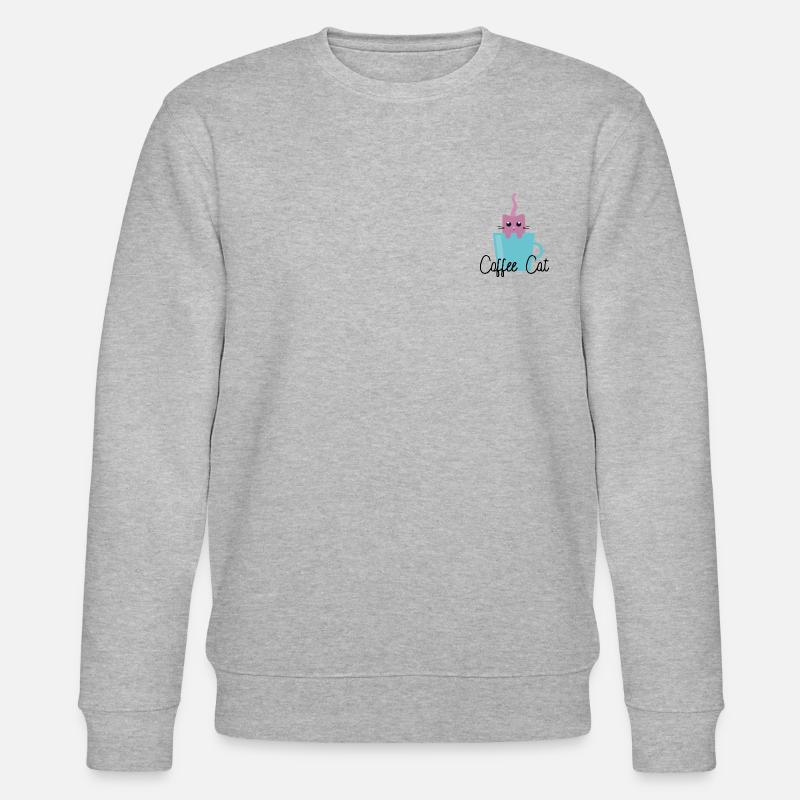 Coffee Cat - Stanley/Stella Unisex Bio-Sweatshirt CHANGER - Grau meliert