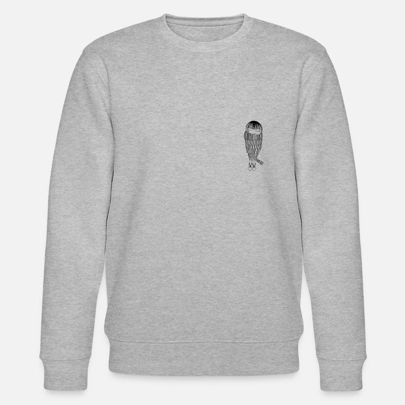 Frierendes träumendes Mädchen im Schal Geschenk - Stanley/Stella Unisex Bio-Sweatshirt CHANGER  - Grau meliert