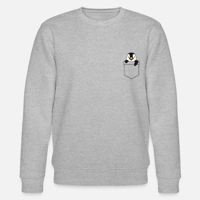 Penguin Pinguin Tasche - Stanley/Stella Unisex Bio-Sweatshirt CHANGER  - Grau meliert