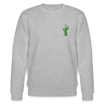 Cactus with Face - Sweat bio CHANGER Stanley/Stella Unisexe - gris chiné - Devant - Nik (191cm) & Marisol (170cm)