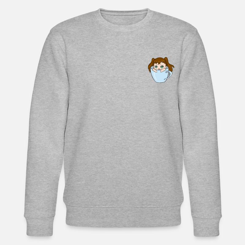 Süßes Chibi Mädchen - Stanley/Stella Unisex Bio-Sweatshirt CHANGER  - Grau meliert