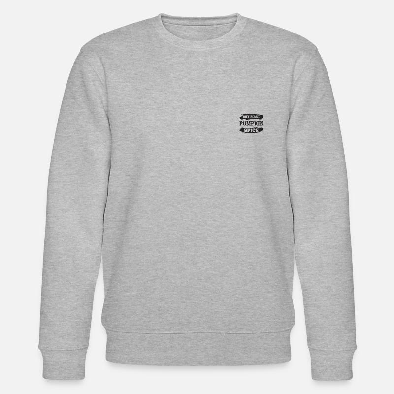 but first pumpkin spice - Stanley/Stella Unisex Bio-Sweatshirt CHANGER  - Grau meliert