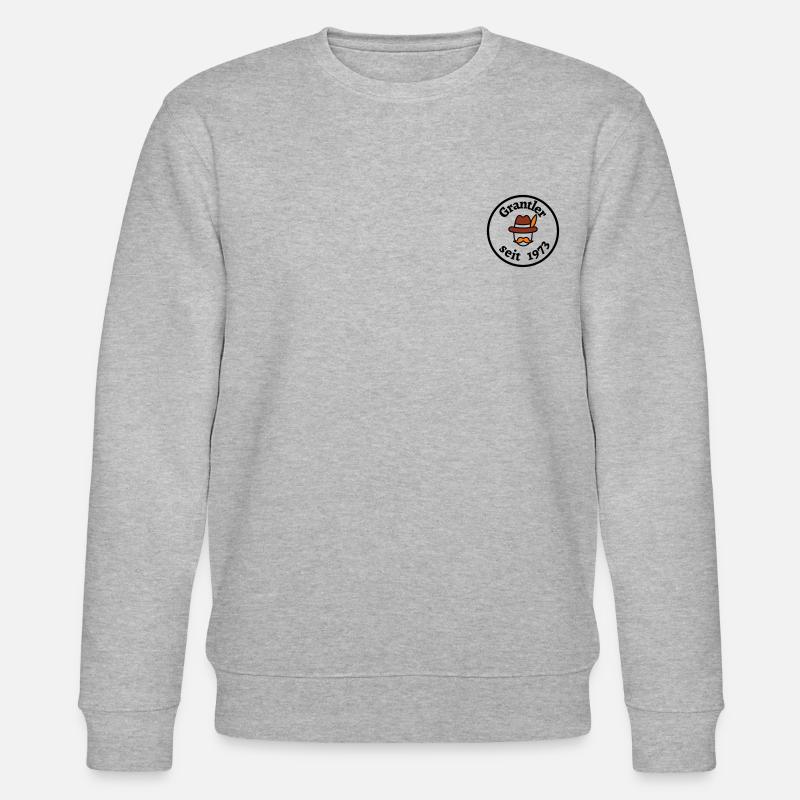 Grantler 1973 - für Geburtstag -bayerischer Spruch - Stanley/Stella Unisex Bio-Sweatshirt CHANGER  - Grau meliert