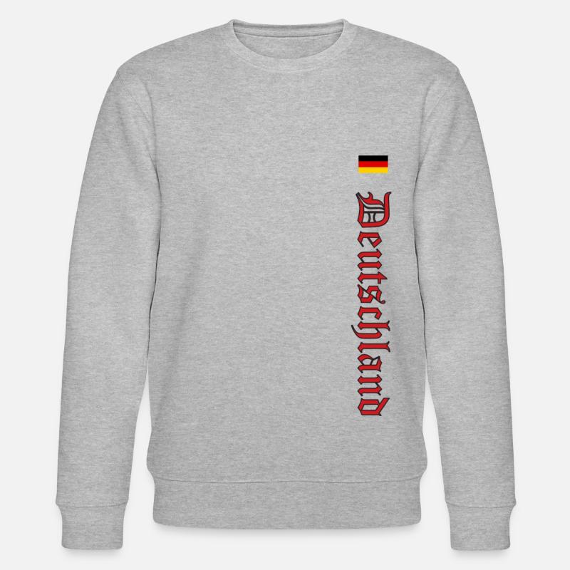 Germany with Old German Script - Stanley/Stella CHANGER Unisex Organic Sweatshirt - heather grey